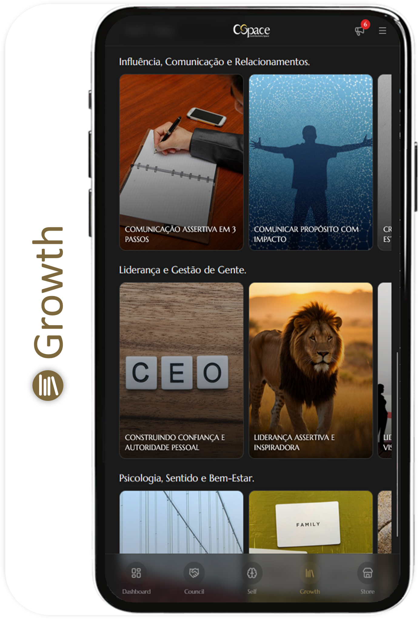 Growth e Store — tela 1